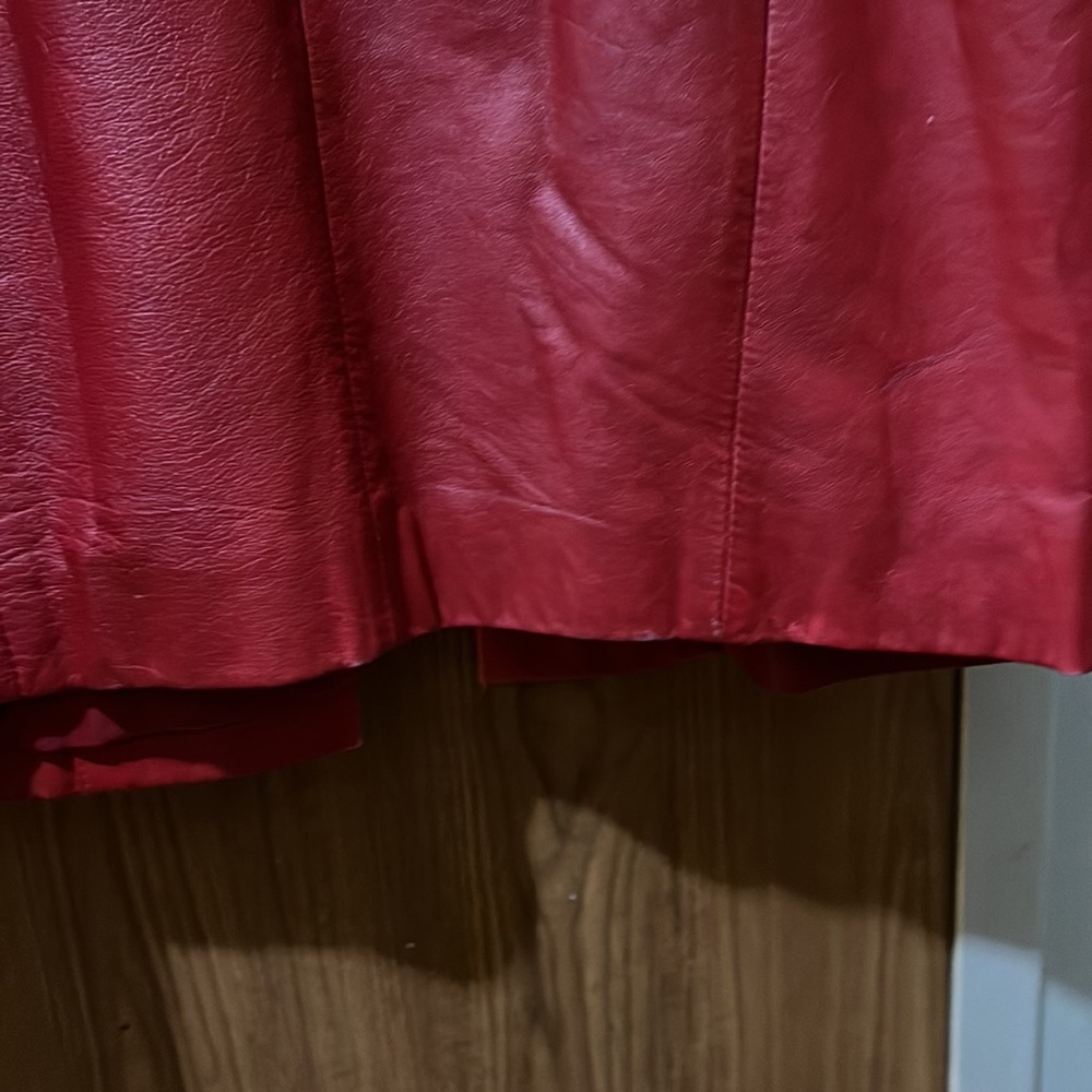 Red Leather Jacket - Picture 3 of 4